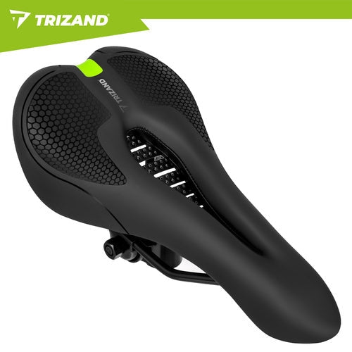 Cykelsadel ergonomisk mjuk stoppning 28x14 cm svart universal