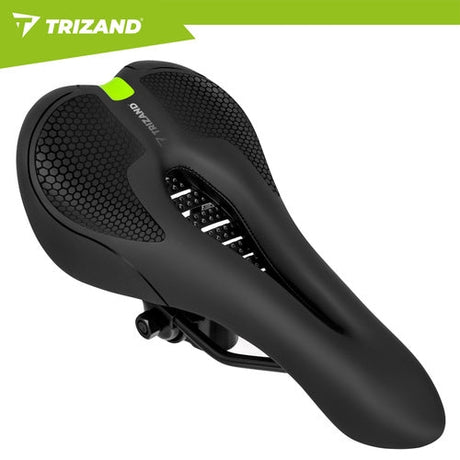 Cykelsadel ergonomisk mjuk stoppning 28x14 cm svart universal