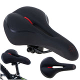 Cykelsadel komfort skum med tryckavlastande öppning svart 27x15,5 cm