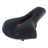 Cykelsadel komfort skum med tryckavlastande öppning svart 27x15,5 cm