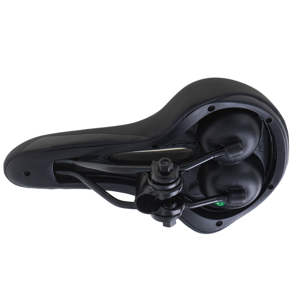Cykelsadel komfort skum med tryckavlastande öppning svart 27x15,5 cm