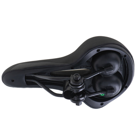 Cykelsadel komfort skum med tryckavlastande öppning svart 27x15,5 cm