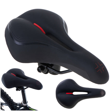 Cykelsadel sport unisex med mittöppning skumfyllning 27x15,5 cm