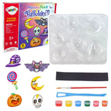DIY hantverkskit Halloween magneter i gips med 6 färger och formar