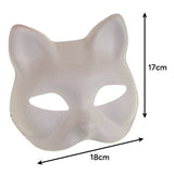 DIY kattmasker i filt 6-pack 17x18 cm vit pysselset för barn