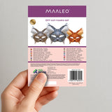DIY kattmasker i filt 6-pack 17x18 cm vit pysselset för barn