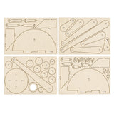DIY-kit solsystemmodell i trä – byggsats för barn, 23 x 15,5 x 5 cm