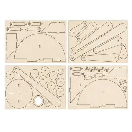 DIY-kit solsystemmodell i trä – byggsats för barn, 23 x 15,5 x 5 cm