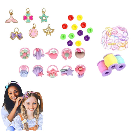 DIY pysselkit hårband 2-pack med enhörning/häst-ornament och klistermärken