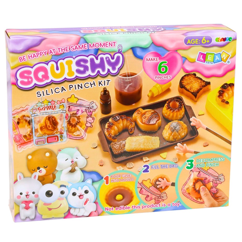 DIY squishy pysselkit bakverk 6 st squishies med formar och dekorationer