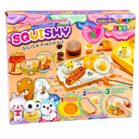 DIY squishy pysselkit frukost/mat med formar – gör 6 squishies