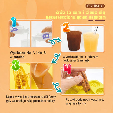 DIY squishy pysselkit frukost/mat med formar – gör 6 squishies