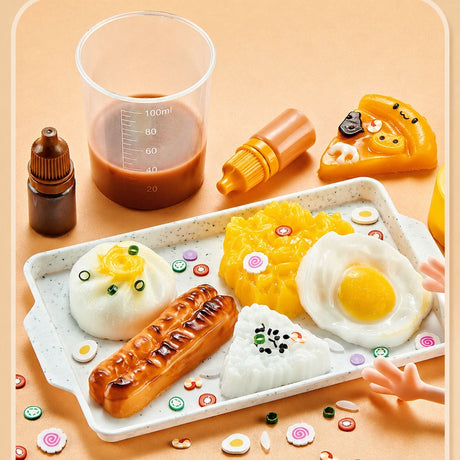 DIY squishy pysselkit frukost/mat med formar – gör 6 squishies
