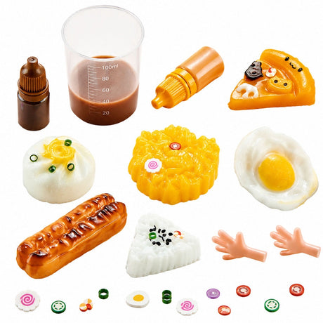 DIY squishy pysselkit frukost/mat med formar – gör 6 squishies