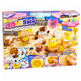 DIY squishy pysselkit med formar och dekorationer, gör 6 squishies