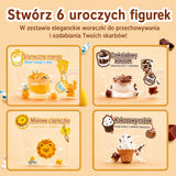 DIY squishy pysselkit med formar och dekorationer, gör 6 squishies