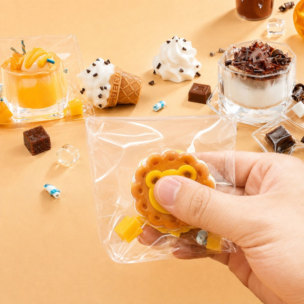DIY squishy pysselkit med formar och dekorationer, gör 6 squishies