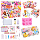 DIY squishy skaparkit kawaii kaniner & desserter – gör 6 figurer