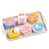 DIY squishy skaparkit kawaii kaniner & desserter – gör 6 figurer