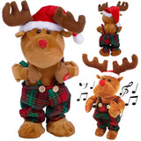 Dansande och sjungande julren 32 cm, sjunger Jingle Bells, 3xAA