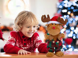 Dansande och sjungande julren 32 cm, sjunger Jingle Bells, 3xAA