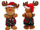 Dansande och sjungande julren 32 cm, sjunger Jingle Bells, 3xAA