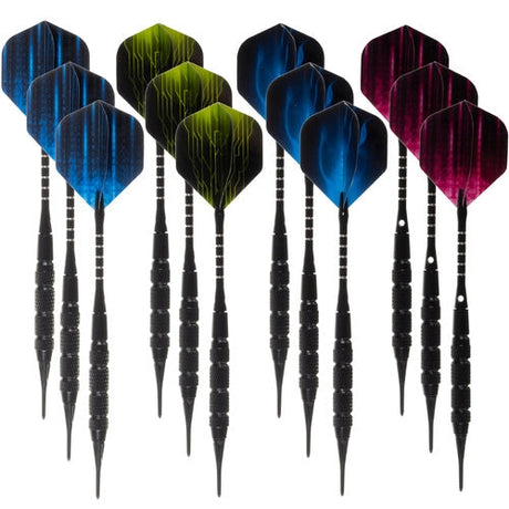 Dartset mjuka spetsar 18 g 12 pilar + 100 spetsar med verktyg
