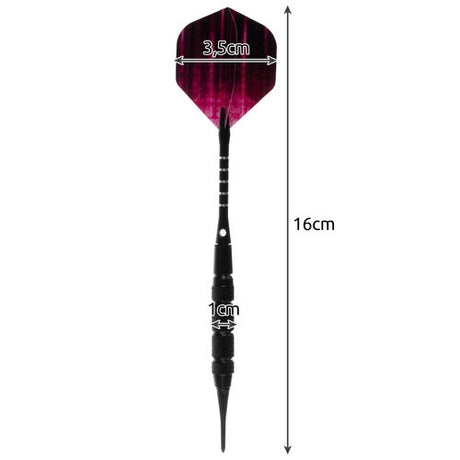 Dartset mjuka spetsar 18 g 12 pilar + 100 spetsar med verktyg
