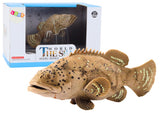 Dekorationsfigur sjöman med fisk 11 cm grå, CE/EN71 3+