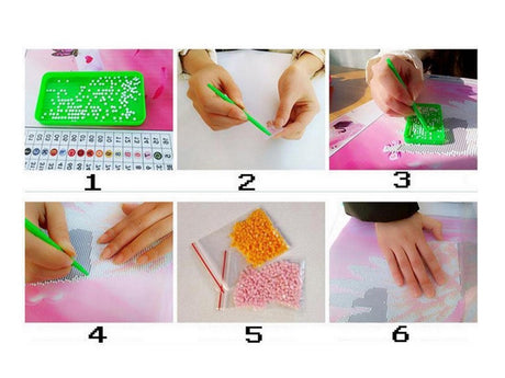Diamond painting-set snögubbar 30x40 cm 5D inkl stenar och verktyg