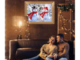 Diamond painting-set snögubbar 30x40 cm 5D inkl stenar och verktyg