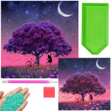 Diamond painting-set trädmotiv 30x30 cm runda diamanter