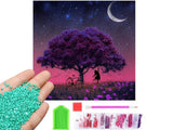 Diamond painting-set trädmotiv 30x30 cm runda diamanter