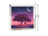Diamond painting-set trädmotiv 30x30 cm runda diamanter