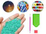 Diamond painting-set trädmotiv 30x30 cm runda diamanter