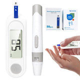 Digital blodsockermätare kit med 50 teststickor + 50 lansetter