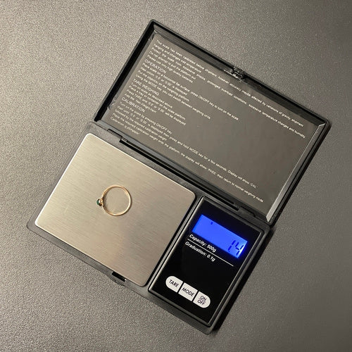 Digital fickvåg 500 g/0,1 g med tare och bakgrundsbelyst display