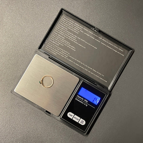 Digital fickvåg 500 g/0,1 g med tare och bakgrundsbelyst display