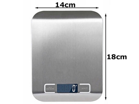 Digital köksvåg 5 kg 1 g med LCD tare inkl 2x AAA 18x14 cm