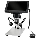 Digitalmikroskop 7" LCD 1200x 12MP 1080P med LED och SD-kortstöd