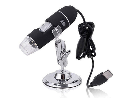 Digitalt USB-mikroskop 1000x med LED-belysning och stativ