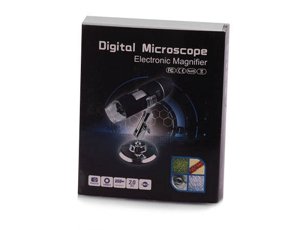 Digitalt USB-mikroskop 1000x med LED-belysning och stativ