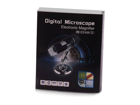 Digitalt USB-mikroskop 1000x med LED-belysning och stativ