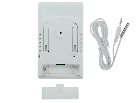 Digital termometer/hygrometer med extern probe -50 till 90°C gul/vit