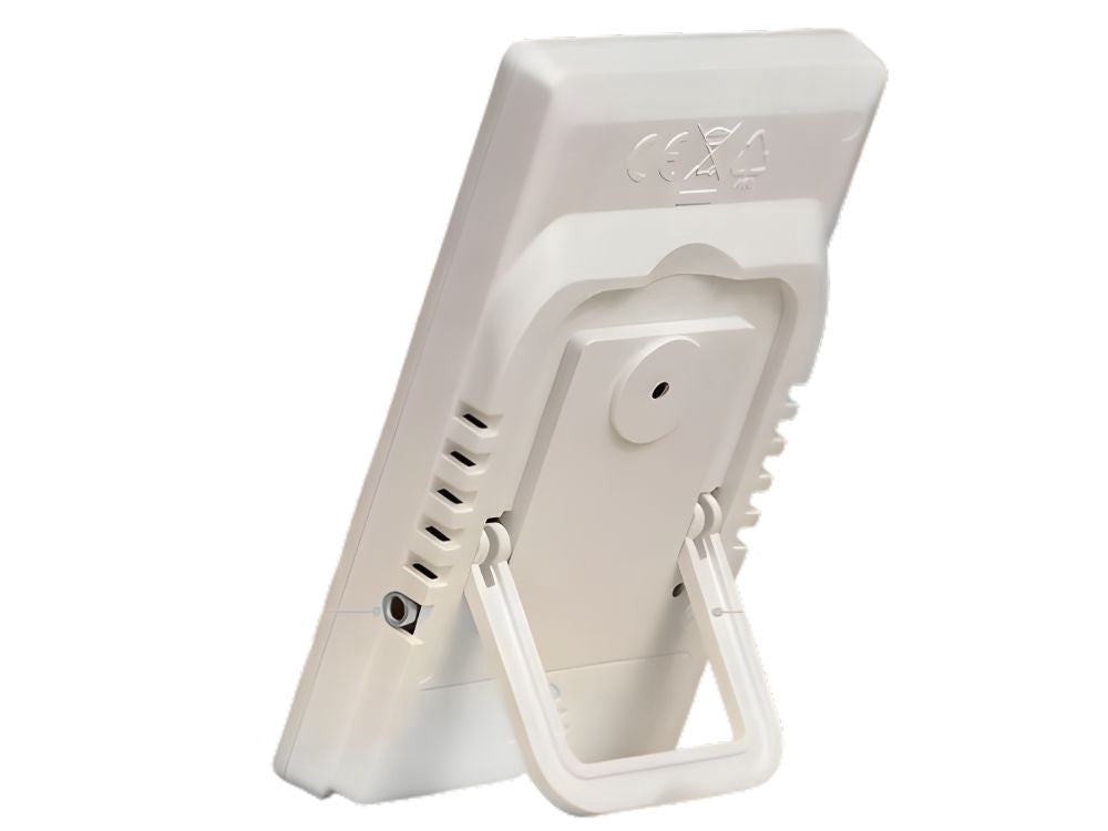 Digital termometer/hygrometer med extern probe -50 till 90°C gul/vit