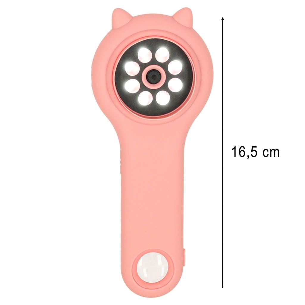 Digitalt mikroskop för barn 500x 2MP kamera 2" skärm LED rosa