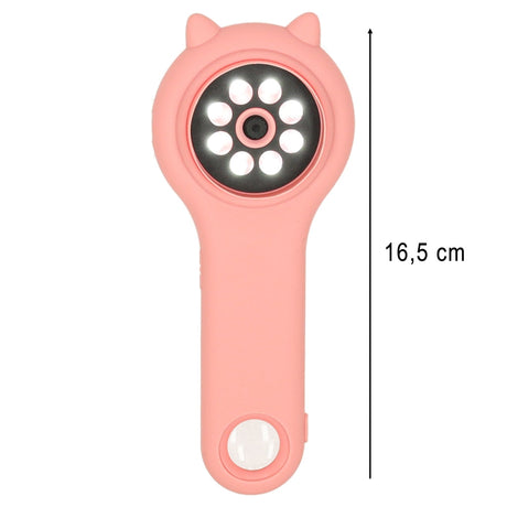 Digitalt mikroskop för barn 500x 2MP kamera 2" skärm LED rosa