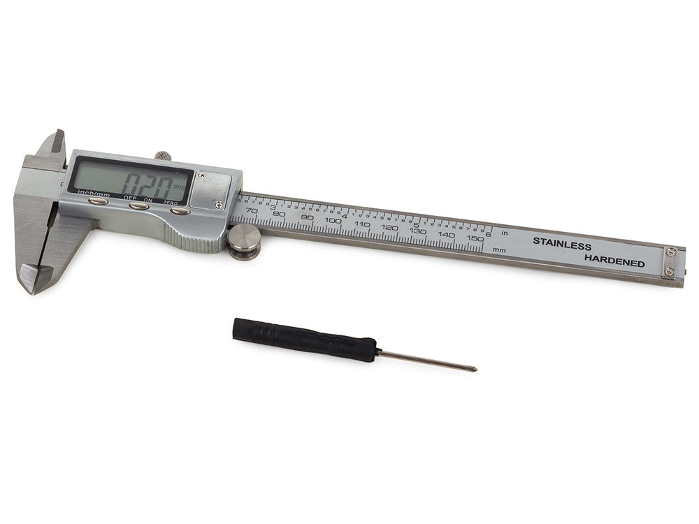 Digitalt skjutmått 150 mm i rostfritt stål 0,02 mm med fodral