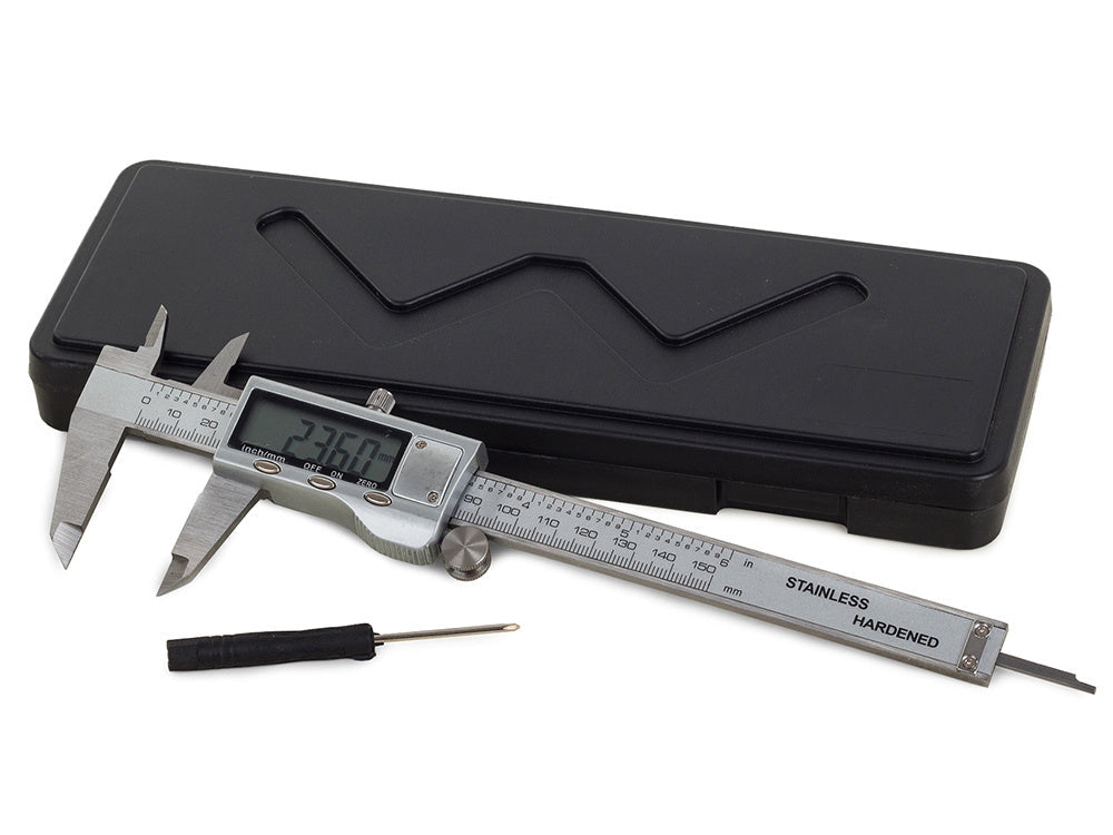 Digitalt skjutmått 150 mm i rostfritt stål 0,02 mm med fodral
