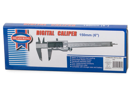Digitalt skjutmått 150 mm i rostfritt stål 0,02 mm med fodral